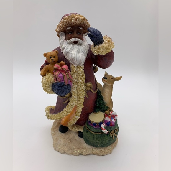 YOUNGS INCORPORATED Christmas Santa With Reindeer & Toys Statue Figurine 8.5” - Picture 2 of 12
